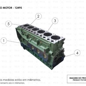 12495 - BLOCO DO MOTOR - SINOTRUK WD615.38 EURO III